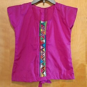 Hand Crafted girl blouse from Oaxaca
